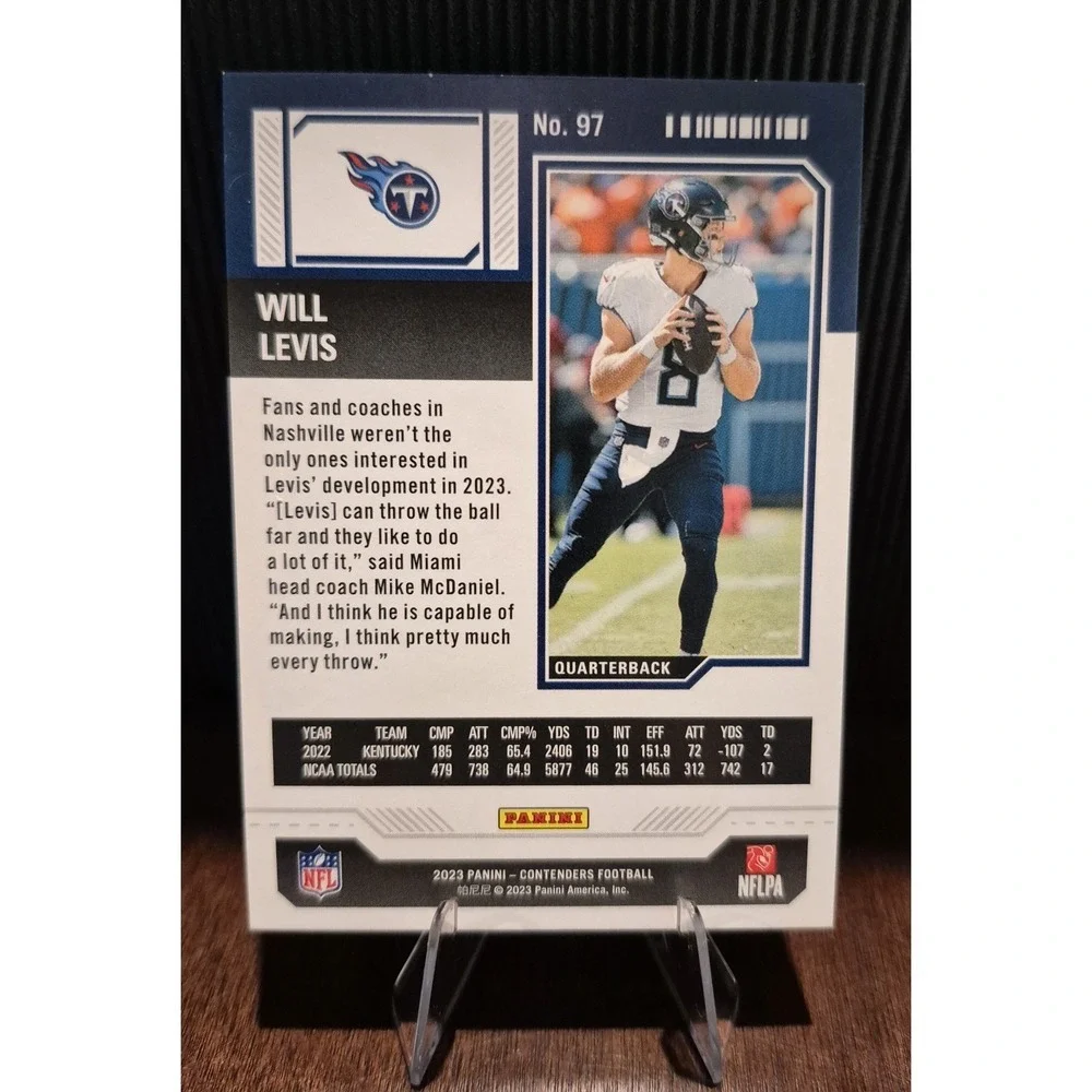 2023 Panini Contenders Will Levis #97 Playoff Ticket Silver /199 (RC) Titans